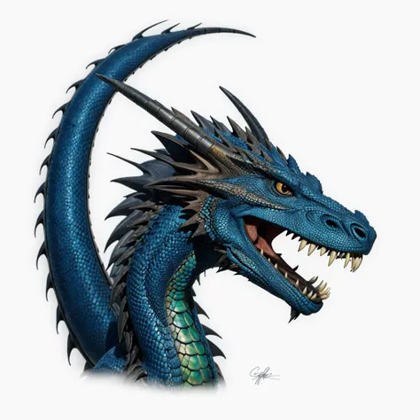 blue scaled dragon, Georges de La Tour, half life, insanely beautiful