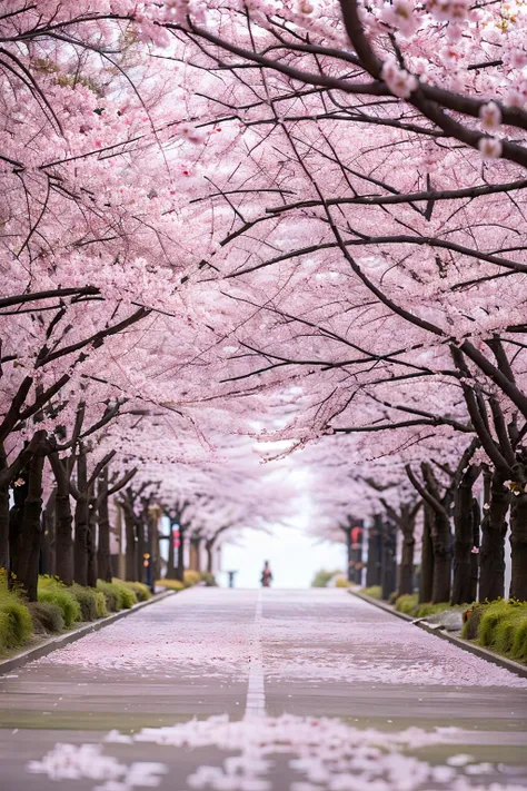 no humans,sunlight,<lora:sakuru_v1:0.7>,ruanyi0007,<lora:detail_slider_v4:3>,cherry blossoms,sakura,falling petals,petals,crowd,people,, best quality,masterpiece,high quality,real,realistic,super detailed,full detail,8K,