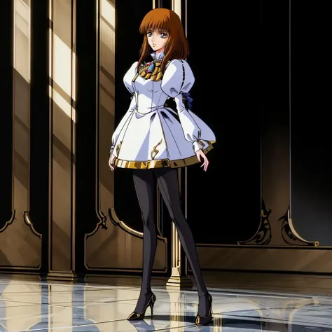 masterpiece,highres,high quality,extremely detailed,solo,
<lora:Lachesis001:0.7>,
Lachesis,1girl,short hair,
white dress,puffy_sleeves,jewelry,
long legs,black pantyhose,
high heels,