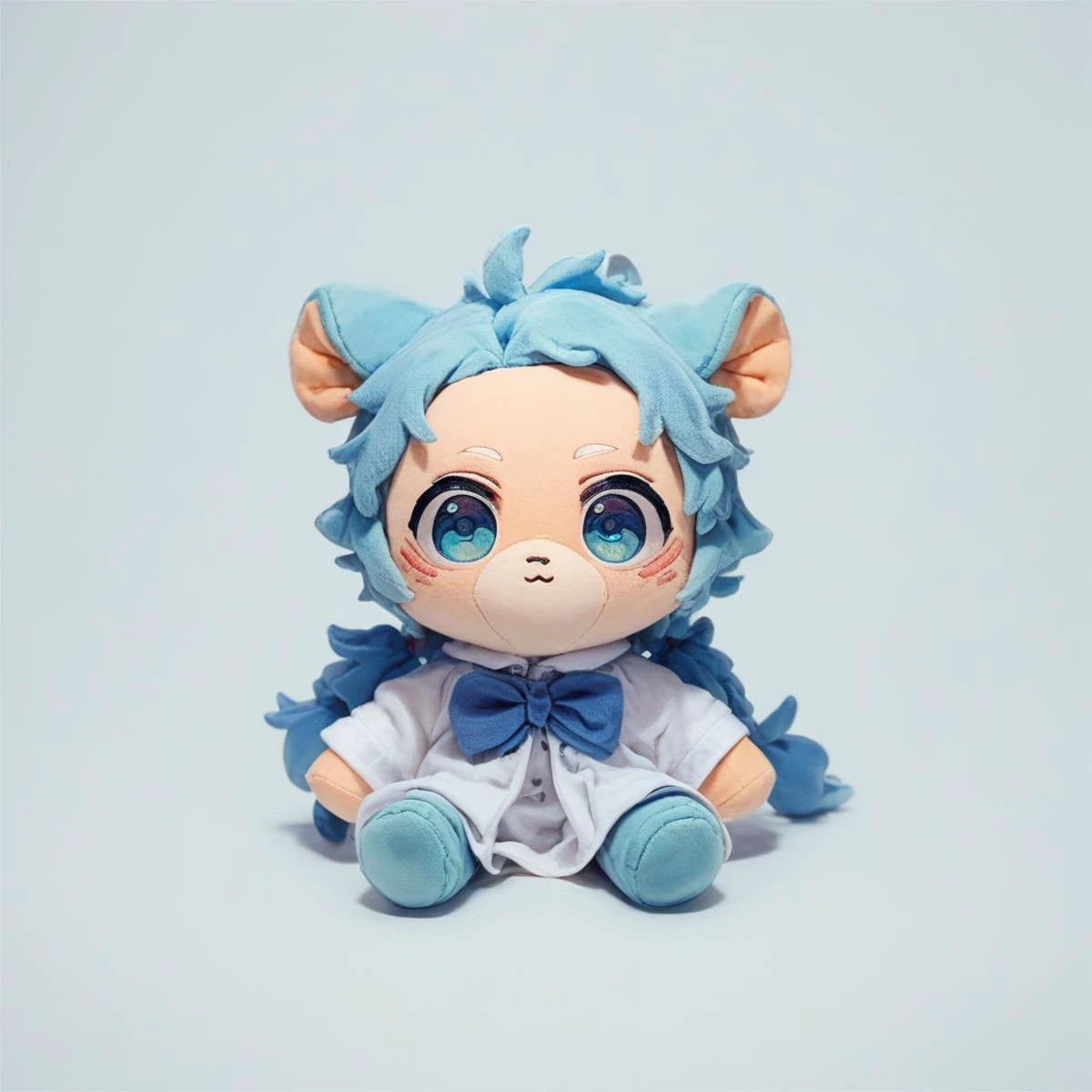 score_9, score_8_up, score_7_up, score_6_up, mikus-furmo, full body, looking at the view, fumo style, sitting, simple background, toys, toys