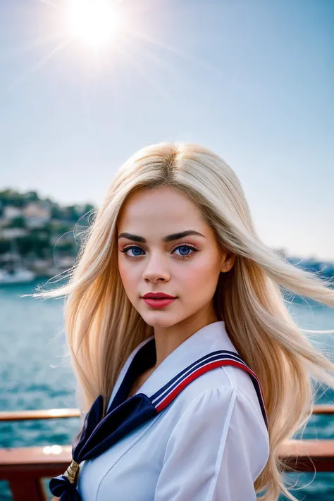 ElsaJ_SoloTI_v1,
Dressed in Nautical Elegance (sexy sailor attire), (sunlit harbor:1.1), (alluring close-up on the deck), playful and confident charm, (soft sunlight reflecting off the water), artfully composed photography, 35mm, vibrant and natural ambient light, rich and lively hues, intricately detailed, (High Detail:1.1), Seductively poised, nautical, bright and engaging lighting, (sultry expression in the frame), (captivating gaze details), smooth textures, maritime, ((sexy sailor allure)), vivid tones, nautical details, enticing charm, natural contrasts,
<lora:add_detail:0.6> epiCPhoto, PA7_Portrait-MCU,