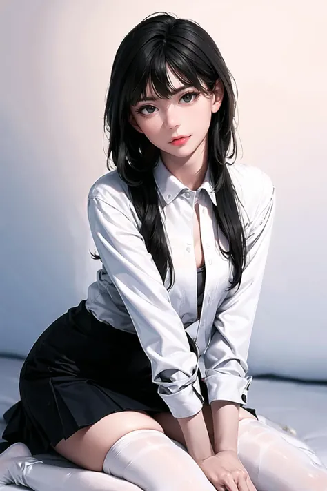 ((masterpiece, best_quality)), 1girl, (photorealistic:1.4), solo, white_background, black_hair, long_hair, zettai_ryouiki, skirt, ((full_body)), <lora:mikuya_v15:0.8> <lora:sfgp1-v2-000016:0.5>