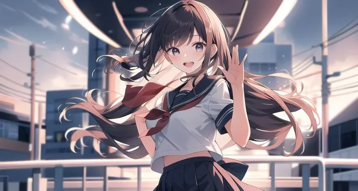 best quality, ultra high res,prefect anatomy,prefect hand,
1girl,
waving,
<lora:smile-girl-anime:0.8>