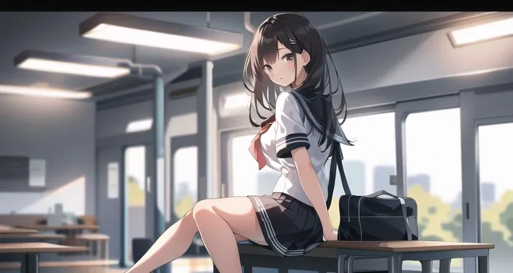 best quality, ultra high res,prefect anatomy,prefect hand,
1girl,
sitting, look back,
 <lora:smile-girl-anime:0.8>