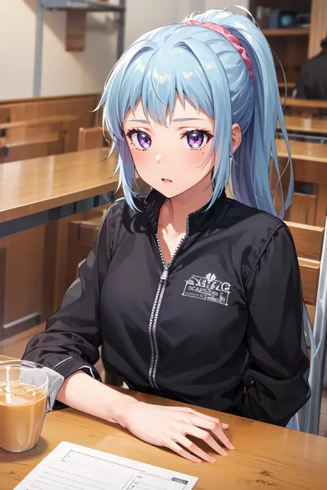 ((masterpiece)), (best quality), official art, extremely detailed CG, unity 8k wallpaper, ultra detailed, highly detailed, detailed background, vivid color, 
1girl, saki kawasaki, ponytail, scrunchie, 
Dab, 
<lora:saki_kawasaki_v1:0.7>