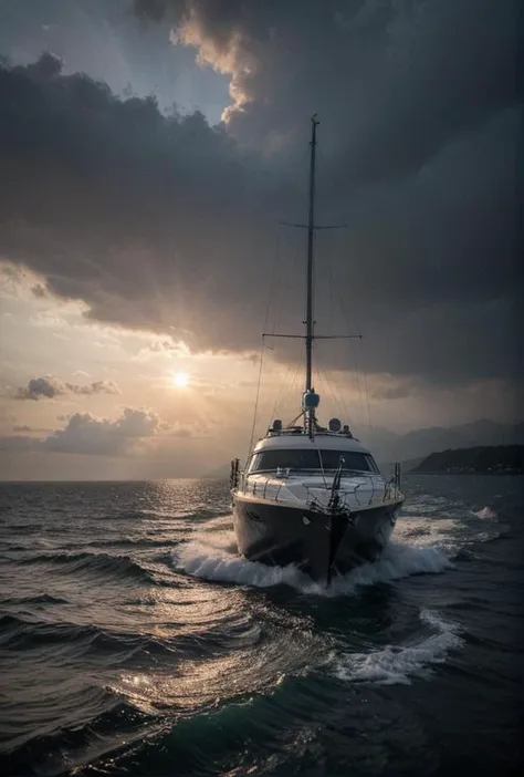 ((glossy still photo sunset storm [hurricane | water spout | tornado | whirlpool] photo of yacht taken as travel poster photo)BREAK(perfect high contrast lighting and photography)BREAK(post-processing: sharpen, expert Photoshop edit, ISO 200 color film noise, corner darken vignette) ð´ð ð¡ð£
<lora:LCM-LoRA-XL_V1:0.21>
<lora:SDXLHighDetail_v5:0.4>
<lora:sdxl_photorealistic_slider_v1:1.2> 
<lora:RMSDXL-DarknessCinema-XL_V1:1.2>
 <lora:yacht_XL:1>