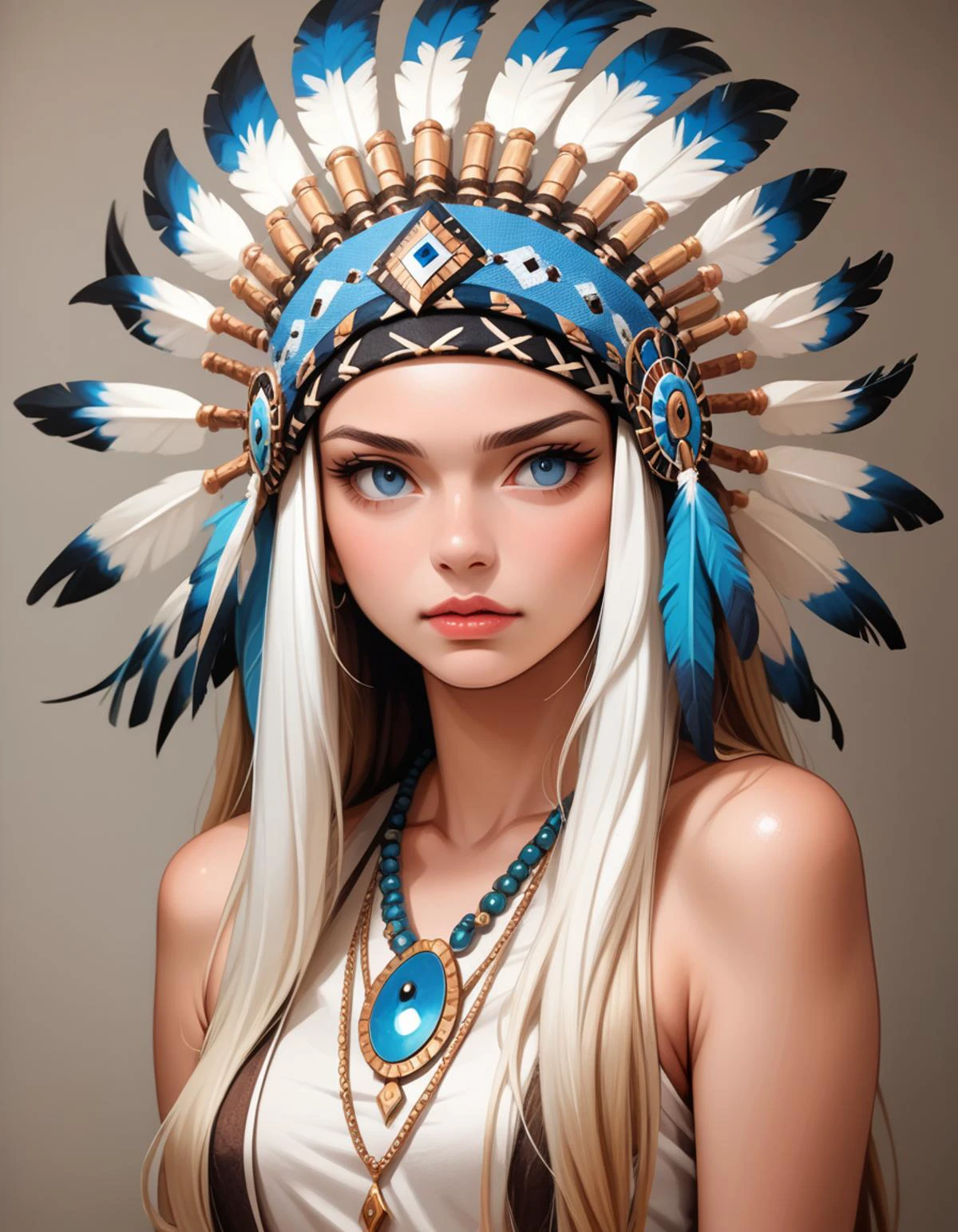 score_9, score_8_up, score_7_up, score_6_up, score_5_up, score_4_up, 1girl, long hair, blue eyes,  hud_n_a_hddrss, headdress, feathers, headband, <lora:Native_American_Headdresses-000008:0.8>