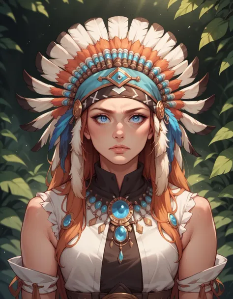 score_9, score_8_up, score_7_up, score_6_up, score_5_up, score_4_up, 1girl, long hair, blue eyes,  hud_n_a_hddrss, headdress, feathers, headband, <lora:Native_American_Headdresses-000008:0.8>