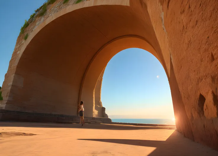 beach arch on shoreline