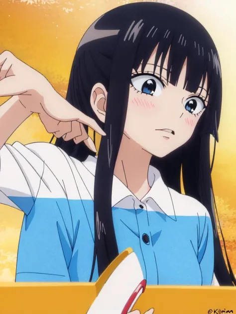 <lora:sawako_kuronuma trigger:1>sawako_kuronuma, hime cut, 1girl, solo, full body, black hair, long skirt, slim, high school uniform, ((kimi ni todoke) anime parody)