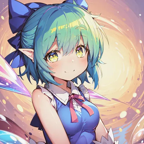 (SLE, mksks style), 1girl, solo, smile, cirno, (playful interaction), (yellow blob:1.2), (whimsical), (vibrant colors), (childlike wonder), (curiosity), (fantasy world), (magic), (joyful), (floating objects:1.2), (light-hearted), (magical girl), (bright atmosphere), (vivid lights), (creative play), looking at viewer, depth of field
<lora:Akutox-000005:1>