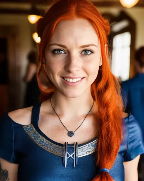 (x-men 97:1.3),(sfw:1.3),full portrite Jean Grey (x-men:1.2), (8k, RAW photo, highest quality),(epic realistic:1.5), dynamic posture,erotic face,shirt,(detailed eyes:0.8),(looking at the camera:1.4), (highest quality), (best shadow),intricate details,cinematic,((skin:1.4)),interior, (long ponytail ginger hair:1.3),dark studio,(hdr:1.5),detailed,oled colors, freckles,close-up, freckles, stunning body, pronounced female features,a portrait photo of a black girl, smiling, tattoo, blue dreads, (folk dress:1.3), Ukrainian short dress, pronounced feminine feature, insane details, intricate details, hyperdetailed, complex background, medieval tavern, indoors