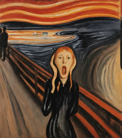 breathtaking <lora:FF-Style-Edvard-Munch-32:1> in the style of Edvard Munch,Edvard Munch style,Edvard Munch art,Edvard Munchthe scream by person, edward munch, by Munch, by Edvard Munch, by Gustaf MunchPetersen, inspired by Edvard Munch, inspired by Gustaf MunchPetersen, inspired by Munch, german expressionism, expressionism movement, the scream painting, expressionist, by Lasar Segall, expressionism, impressionism and expressionism . award-winning, professional, highly detailed