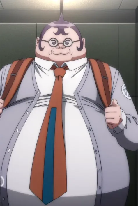 hifumiyamada, <lora:hifumi yamada s1-lora-nochekaiser:1>,
hifumi yamada, male focus, glasses, round eyewear, fat, fat man,
BREAK shirt, jacket, white shirt, open clothes, necktie, collared shirt, red necktie, grey jacket,
BREAK outdoors, classroom,
BREAK looking at viewer, (cowboy shot:1.5),
BREAK <lyco:GoodHands-beta2:1>, (masterpiece:1.2), best quality, high resolution, unity 8k wallpaper, (illustration:0.8), (beautiful detailed eyes:1.6), extremely detailed face, perfect lighting, extremely detailed CG, (perfect hands, perfect anatomy),