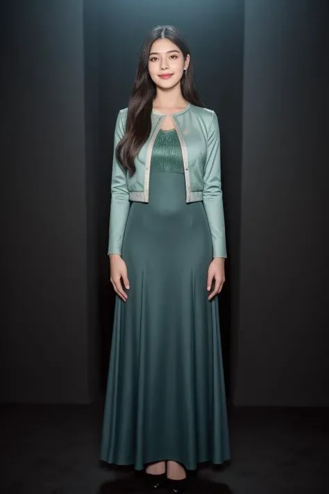 ((1 girl, 22 y.o, Masterpiece, best quality, cinematic lighting, 8k, full body shot, long hair, hourglass body)), (smile:0.85), (realistic background:1.2)
<lora:C1_Office_Dress_By_Stable_Yogi:1> opal jacket, long dress