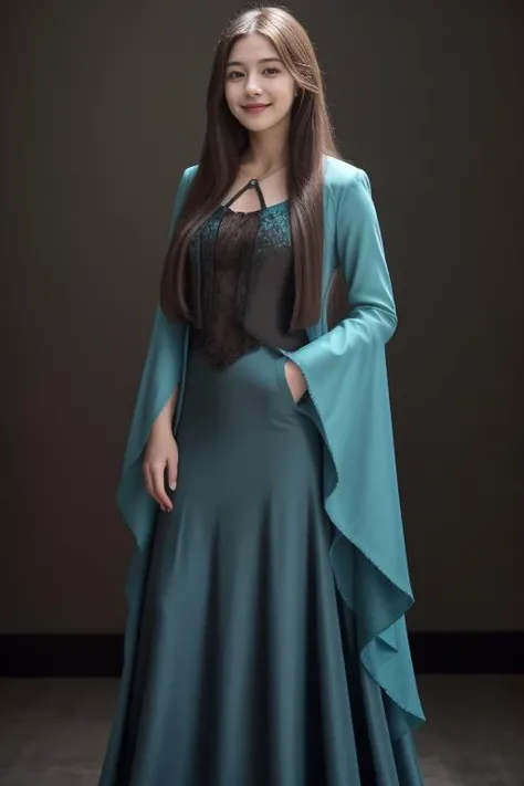 ((1 girl, 22 y.o, Masterpiece, best quality, cinematic lighting, 8k, full body shot, long hair, hourglass body)), (smile:0.85), (realistic background:1.2)
<lora:C1_Office_Dress_By_Stable_Yogi:1> turquoise jacket, long dress