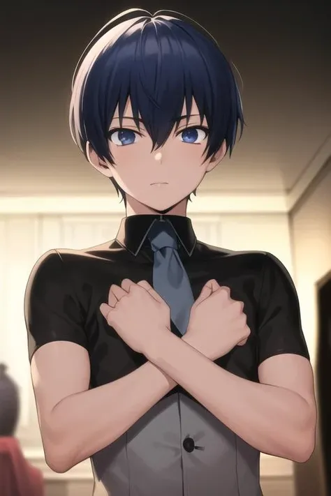 masterpiece, best quality, high quality, 1boy, solo, male focus, looking at viewer, upper body, <lora:nova_arcana_famiglia:0.70>, nova_arcana_famiglia