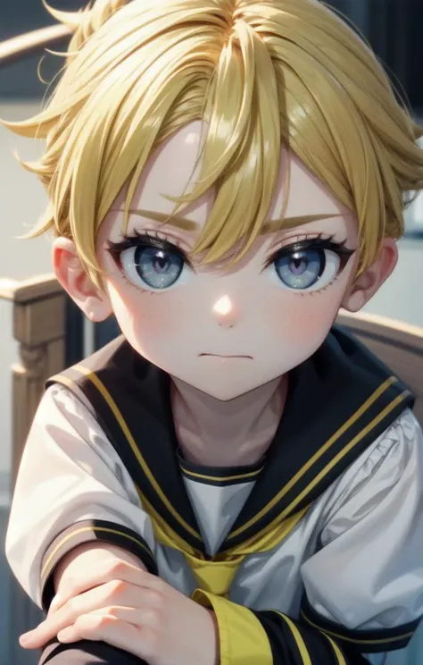 (male face details:1.4), more details in eyes, cute, looking at viewer, adorable boy, cute face, details sky, handsome, young, juvenile, ((masterpiece:1.4,best quality)), multiple details, eyeshadow, full shot,
<lora:more_details:0.3>,<lora:眼睛双_2:0.5>, <lora:stylized3DModelLora_v20:0.2>, <lora:lihui4JXK-b2-bf16-128-128-1-re1-ep3-768-DA-5015fix:0.4>,
<lora:KagamineLenV1:0.6>,1boy, black_sailor_collar, leg_warmers, arm_warmers, white_shirt, spiked_hair, necktie, yellow_necktie, sailor_collar, short_sleeve, blonde hair