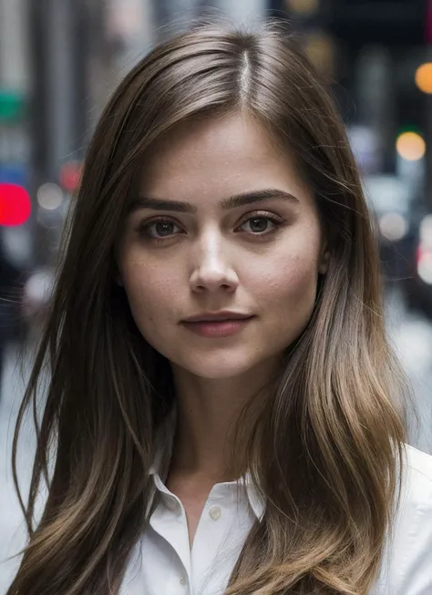 photo of sks woman, pale skin, working class in new york city, upper body, detailed skin, 20 megapixel, canon eos r3, detailed, detailed face, <lora:locon_jennacoleman_v1_from_v1_64_32:1>