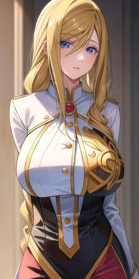 <lora:florence_aliciaV2:0.7> florence_alicia, huge_breasts, standing, solo, skirt_suit,, masterpiece, best quality, detailed face, detailed eyes, highres,