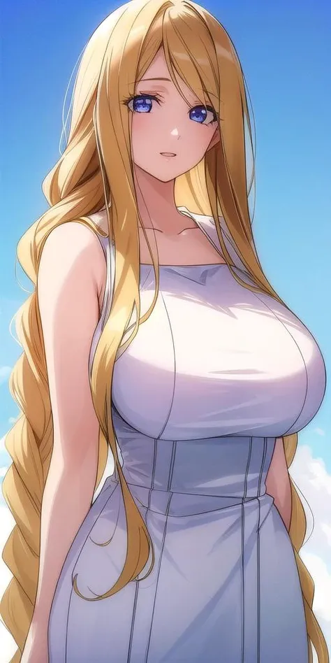 <lora:florence_aliciaV2:0.7> florence_alicia, huge_breasts, standing, solo, sundress,, masterpiece, best quality, detailed face, detailed eyes, highres,