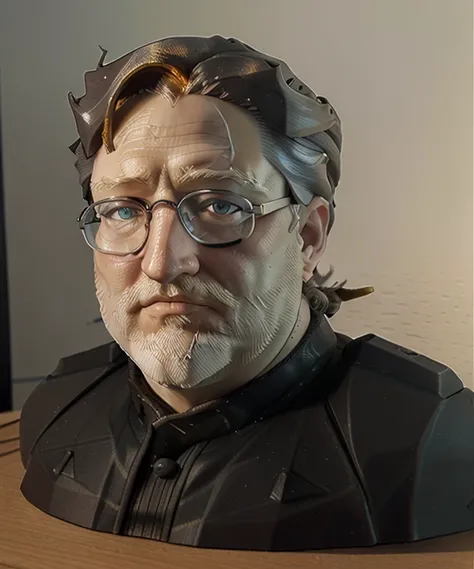 <lora:3dprinted_v10:0.9>(3D Printed:1.2), (PLA skin texture:1.2), <lora:gaben_03-000008:0.6>, (gaben:1.2), realistic perfect face portrait, perfect hands,gabe newell, close portrait oil painting, intricate, detailed, art by Frederic Remington, by HW Hansen, by Charles Marion Russell, by William Herbert Dunton