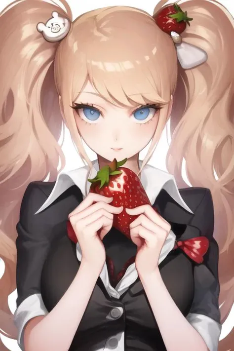 1girl, strawberry blonde hair, blonde hair, JunkoDG, <lora:SPOILERSFIXEDEnoshima_trueV1:1>