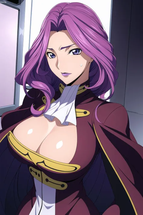 Standing , spread legs,
purple outfit,military, military uniform,
<lora:Cornelia_Li_Britannia_CodeGeass-KK77-V1:0.7>,
purple hair,purple eyes, bangs, wavy hair,makeup,
<lora:Oda_Non_Style-KK77-V2:0.3>,<lora:more_details:0.1>,
1 girl, 20yo,Young female,Beautiful Finger,Beautiful long legs,Beautiful body,
Beautiful Nose,Beautiful character design, perfect eyes, perfect face,expressive eyes,perfect balance,
looking at viewer,(Focus on her face),closed mouth, (innocent_big_eyes:1.0),(Light_Smile:0.3),
official art,extremely detailed CG unity 8k wallpaper, perfect lighting,Colorful, Bright_Front_face_Lighting,White skin,
(masterpiece:1.0),(best_quality:1.0), ultra high res,4K,ultra-detailed,
photography, 8K, HDR, highres, absurdres:1.2, Kodak portra 400, film grain, blurry background, bokeh:1.2, lens flare, (vibrant_color:1.2),professional photograph,
(Beautiful,Breasts:1.0), (beautiful_face:1.5),(narrow_waist),