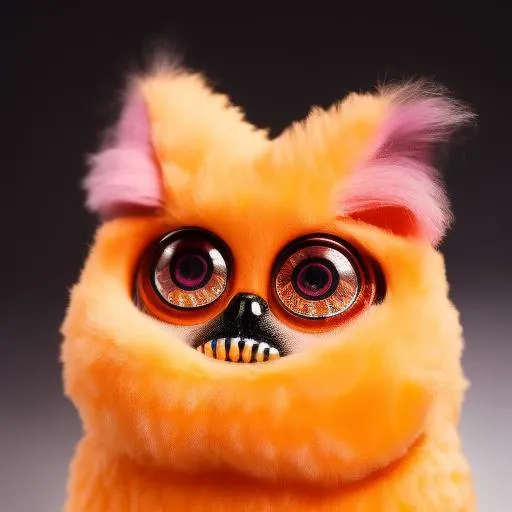 Furby Bridget Bardot, intense, rim lighting, hyper realistic, sharp focus, detailed eyes, intricate detail, high resolution, 8k, foorbyv2