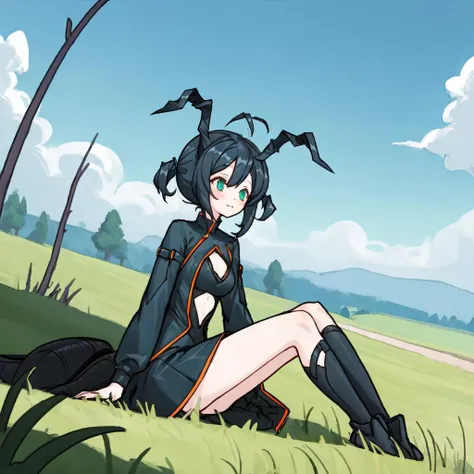 anty_head, anty_antennae, anty_hairstyle, anty_body, anty_abdomen_tail, 1girl, solo, outdoors, standing, <lora:antyv1.95-000004:1>