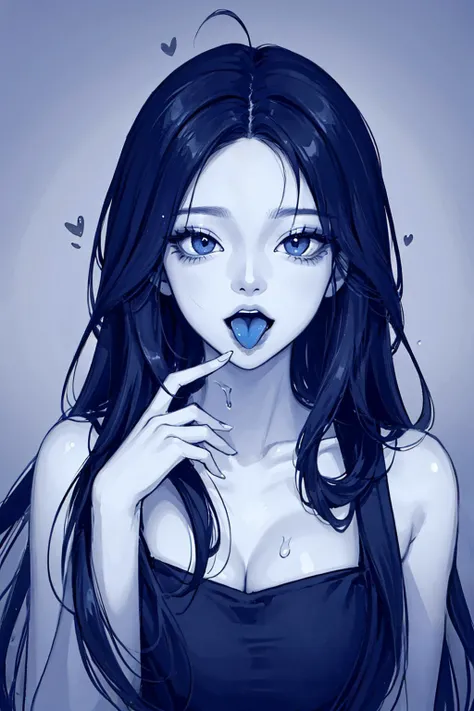 art of a ahegao girl, tongue out, made of ([Blue and black and white]:1.4) colors, eclectic, slime

(pureerosface_v1:0.2 ulzzang-6500:0.4), <lora:koreanDollLikeness:0.4> ,<lora:fashigirl-v5.4-lora-64dim-naivae:0.4>