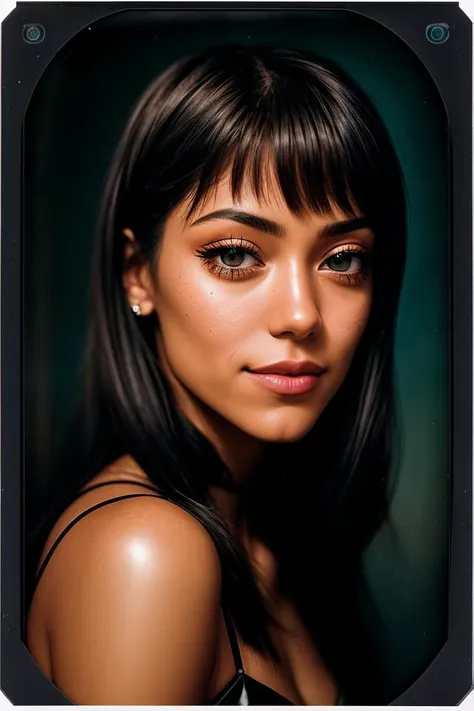 photo of (chrleyk1ttens:0.99), ((tintype)), (Polaroid frame:1.2), cool looking fashion model, glamour fashion event, closeup portrait, wearing a party dress, intricate detail, dim lighting, detailed background, detailed clothes, shiny glossy skin, subsurface scattering, glitter, Nikon D850 film stock photograph Kodak Portra 400 camera f1.6 lens, rich colors, lifelike texture, dramatic lighting, unreal engine, trending on ArtStation, cinestill 800 tungsten, ((happy)), SFW