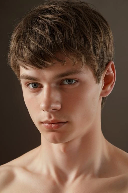 fm_shay, man in front of (clean plain navy background:1.1), one model, studio portrait, medium close-up, detailed skin, pores, goosebumps, scaled skin, sony alpha, advertising photography, bright high-key lighting, professional headshot, smirk,  