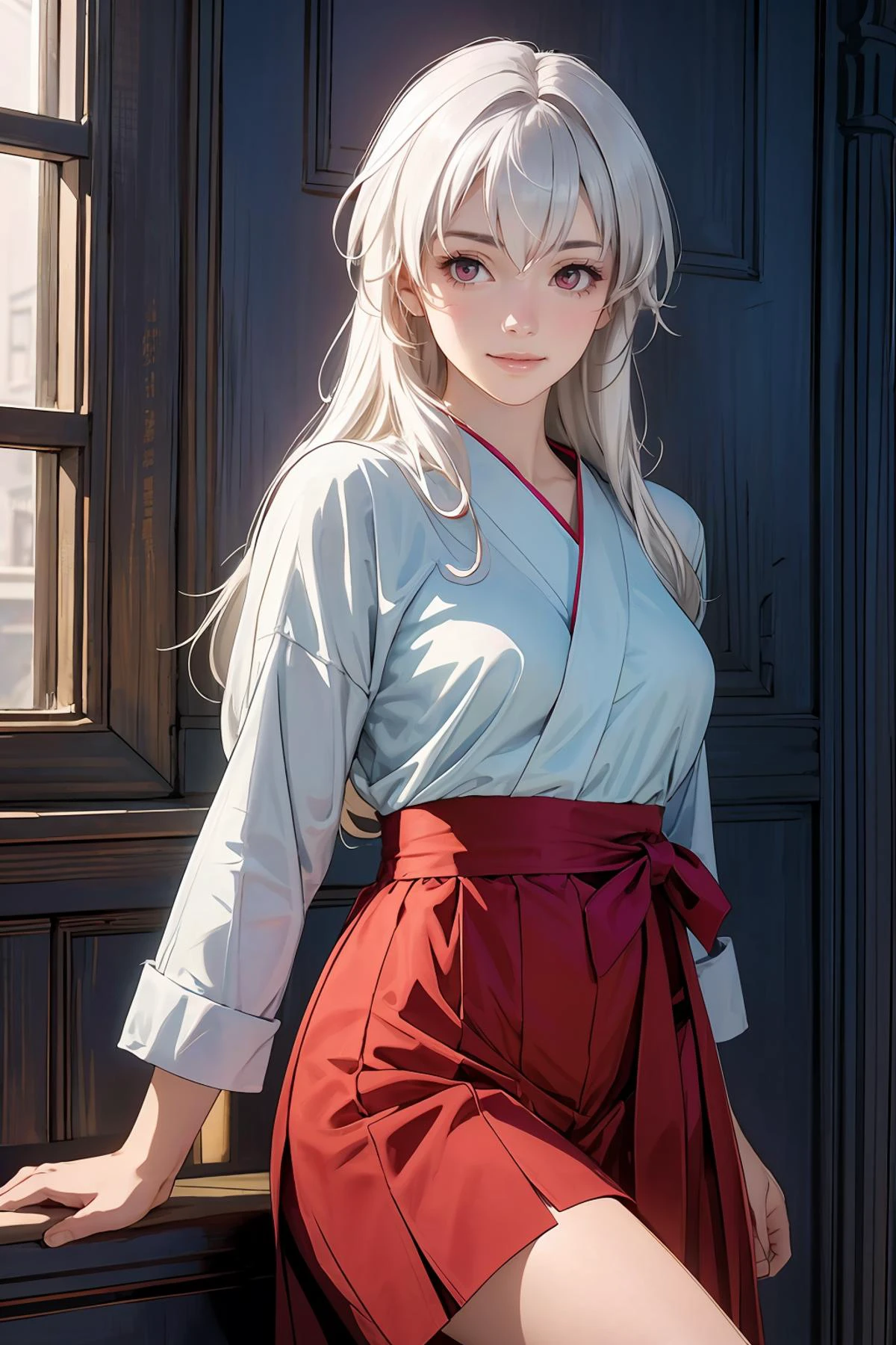8k high quality detailed,highres,anime,comic,detailed image,
(an illustration of a age girl posing,(an illustration of girl,teengirl)),(magazine_illustration),
(,person \(honkai: star rail\),1girl,white_hair,long_hair,red_eyes,medium breasts),(Sunny Smile),detailed_face,
((playing on the slide):0.8),
((, jyojifuku,furisode,hakama,boot):0.7),(,realistic clothing texture,realistic_skin_texture),<lora:Char-HonkaiSR-Clara:0.75>,<lora:jyoji fuku v16.0:0.45>,<lora:more_details:0.2>