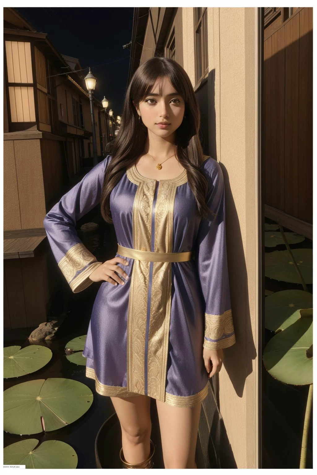 1girl, (art by Marc Silvestri:0.8) and (Coby Whitmore:1.1) and (Marie Laurencin:0.7) and (Eilif Peterssen:1.0) , detailed collage style, Golden ratio, intricate details, Street level shot of a midweight traditional Modern Businessperson ([Guo:Rashid:3]:1.3) , the Businessperson is very [Heartwarming|Gigantic] and Verdant, he is Kashmir skin, he is feeling very melancholy, insane details, dressed in Monstrous Brass and Amethyst Gemstones tunic with Alpaca wool trimmings, he has traditional Nigerian hair, Charcoal highlights, the Businessperson has a Rickety traditional Contemporary fluorescent blue Barrette, [Morbid:Wet:15] Medallion and Robotic Legs, Argentinian jungle with Water lily pad, Snowing, Very wide view, Anime screencap, Guilty, Prehistoricore, dramatic lighting, L USM, Sepia filter, Golden ratio, triadic, intricate detailed face, realistic and detailed, contest winner, dslr, layered, detailed