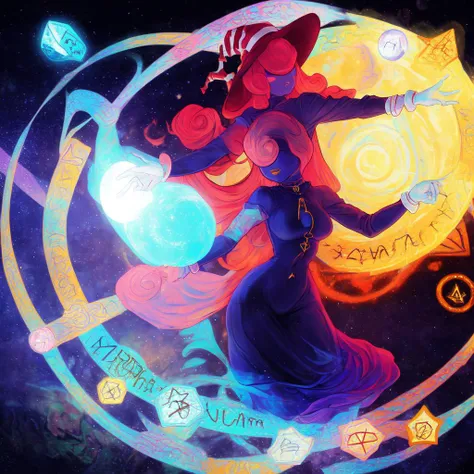 woman, runes, glowing symbols, magic spell, medium breasts, masterpiece, oil painting (medium), highly detailed, dmt, witch, geodes, glowing eyes, light flowing in and out of her body, flowing glowing water, (purple flames:0.7),

 <lora:vivianPaperMario_v1:0.95>