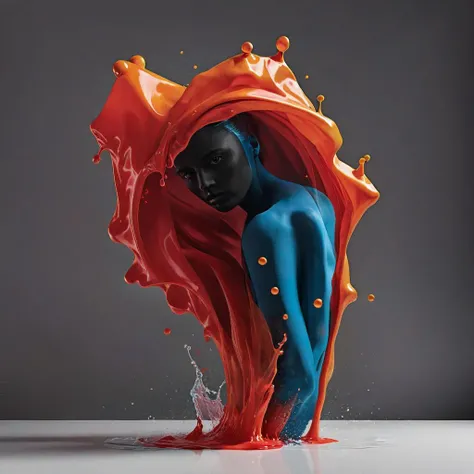 Liquid art of people are strange when you're a stranger, Internationally-acclaimed, ultra-sharp focus, 8k uhd, <lora:Jorg_Karg_Monochrome_Surrealism_SDXL:1> jorg karg, Style of Markus Reugels, splashes, drops, vibrant colors, dynamic shapes, fluid motion