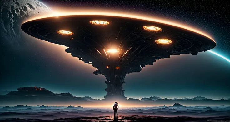 landscape, oil on matte canvas, sharp details, the expanse scifi spacescape ceres colony, intricate, highly detailed, digital painting, rich color, smooth, sharp focus, illustration, spaceship landed, Unreal Engine 5, 8K, art by artgerm and greg rutkowski and alphonse mucha
