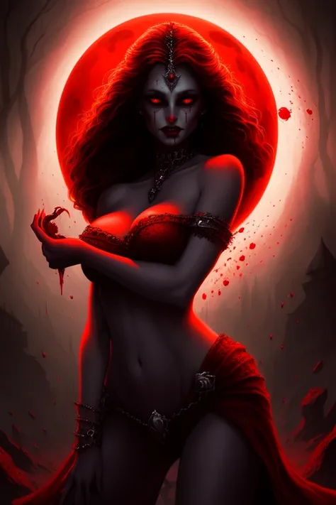 scary, beautiful woman, ((domination)), , erotic, ((fantasy)), ((blood magic)), stylized art, masterpiece, best quality, highres