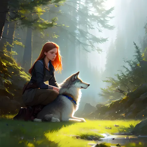 masterpiece,best quality,(( fine detailed wolf)) , (extremely detailed CG unity 8k wallpaper), professional majestic oil painting by Ed Blinkey, Atey Ghailan, Studio Ghibli, by Jeremy Mann, Greg Manchess, Antonio Moro, trending on ArtStation, trending on CGSociety, Intricate, High Detail, Sharp focus, dramatic, photorealistic painting art by midjourney and greg rutkowski