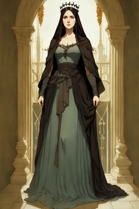 a beautiful queen,wearing crown of thorns,full body,
Abigail Larson, muted color,
masterpiece, ultra high res, high quality,