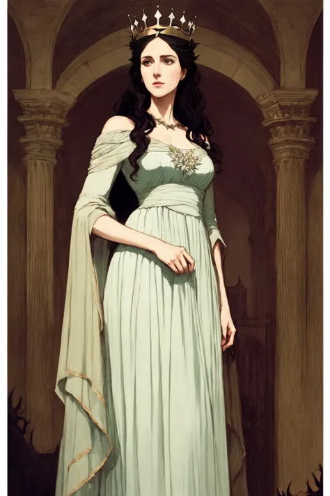 a beautiful queen,wearing crown of thorns,full body,
Abigail Larson, muted color,
masterpiece, ultra high res, high quality,