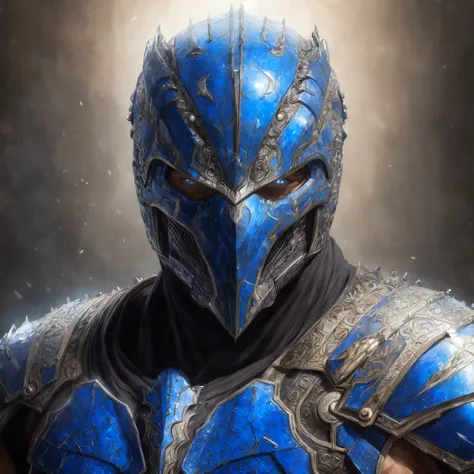(realistic:1.3), intricate details,painting \(artwork\), ((masterpiece,best quality)), ((cinematic light)), sub-zero,mortal kombat, scary, dark fantasy \(style\), detailed armor, detailed helmet