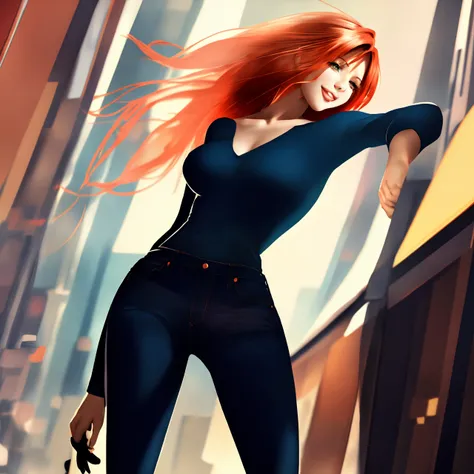 Anime, Woman standing leaning back, digital art, concept art, kyoto animation, murata range, kawaii, yoshitaka amano, studio lighting, manga, bright colors, beautiful, high contrast, gradation, jean giraud, rule of thirds __scenario-scfi__ (crazy eyes:1) (crazy smile:1) (crazy face:1) (wlop:1) <lora:johnsondesuv15-320-e1:0.6> <lora:crazyExpressions:1> <lora:wlopStyleLora_30Epochs:0.8>
