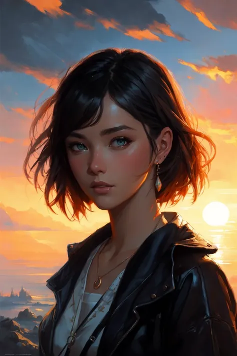 (extremely detailed CG unity 8k wallpaper), full shot body photo of the most beautiful artwork in the world, beautiful women, sunset, professional majestic oil painting by Ed Blinkey, Atey Ghailan, Studio Ghibli, by Jeremy Mann, Greg Manchess, Antonio Moro, trending on ArtStation, trending on CGSociety, Intricate, High Detail, Sharp focus, dramatic, photorealistic painting art by midjourney and greg rutkowski