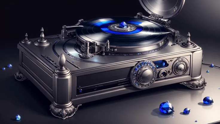 <lora:SilverSapphireAI:.9> SilverSapphireAI, record player, detailed, intricate