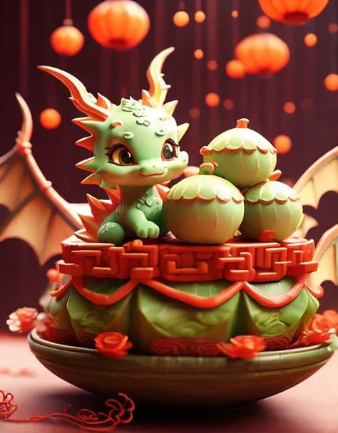 <lora:C D_20230617011627:0.9>,(dragon boat),Zongzi,Dragon Boat Festival,(c4d:0.5), 3D, cute, masterpiece, best quality,