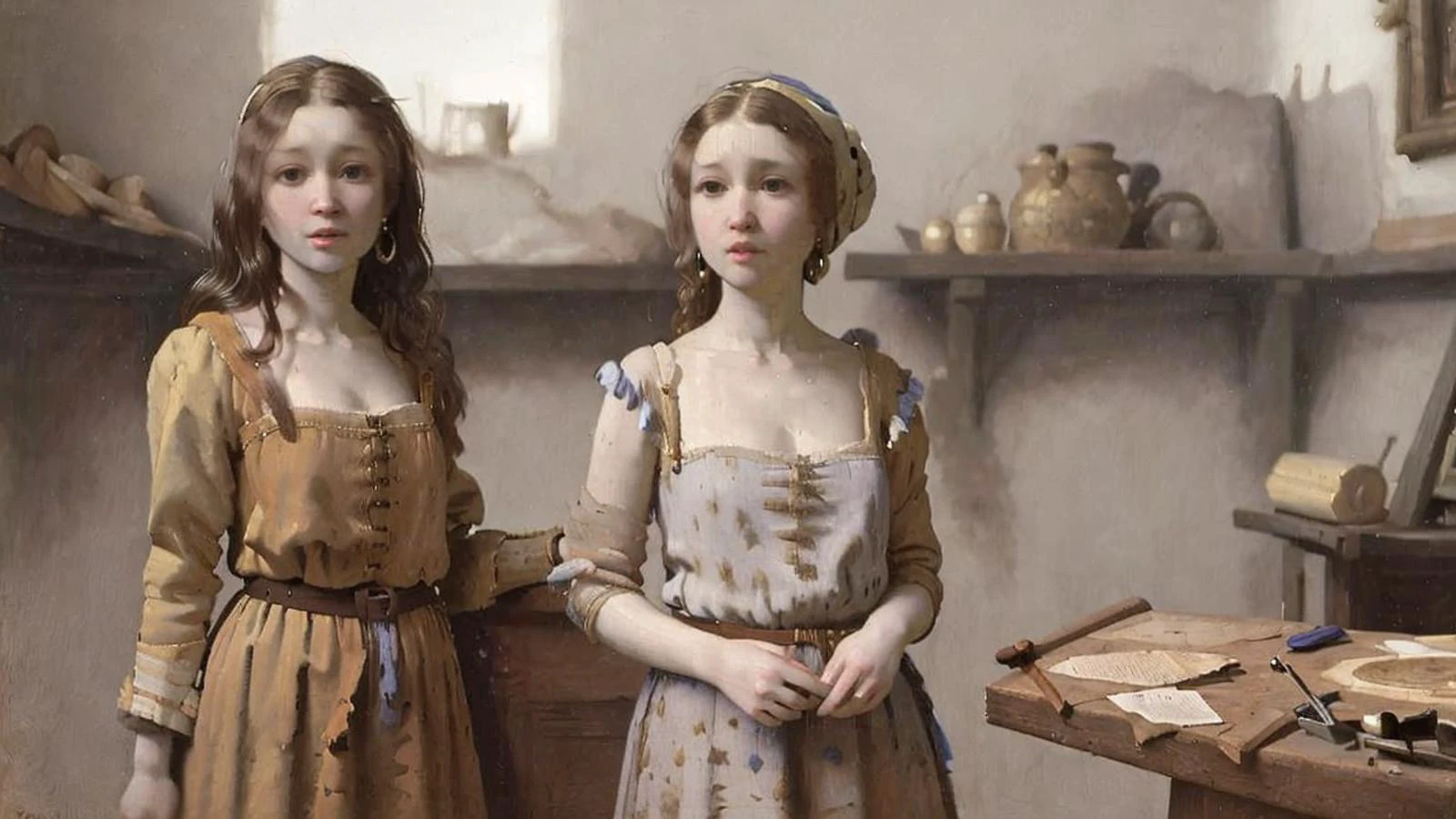 <lora:oilsketchStyle_1:1>, masterpiece, best quality, Johannes Vermeer