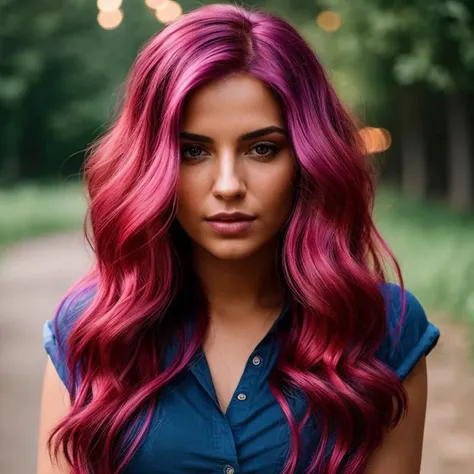 cinematic film still Glowing Hair with Vibrant Colors  Emphasize vibrant and glowing colors in the woman's hair, adding a touch of brilliance to the overall image. . shallow depth of field, vignette, highly detailed, high budget, bokeh, cinemascope, moody, epic, gorgeous, film grain, grainy