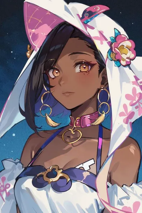 Yayoi Kusama, (dark skin: 0.5),(tanlines:1.1), (school swimsuit tan:1.2),(gyaru:1.3), centered, sleepy eyes, fusion of nipple seal and low-rise shorts, small, female brat, thick eyebrows, thin waist, pigtails, beautiful blonde, braid, rabbit ears, (masterpiece), ((highest quality)), (super detailed), girl, Clean and detailed face, five fingers, textile shading, perfect human structure, perfect anatomy,